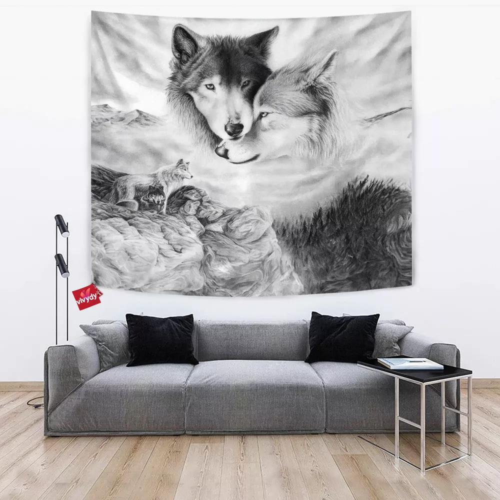 Wolf Mates Tapestry