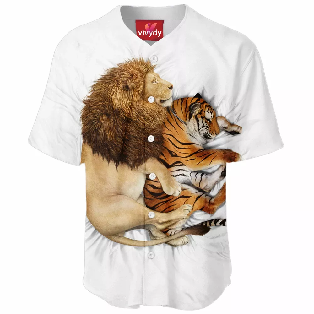 Lion And Tiger Baseball Jersey