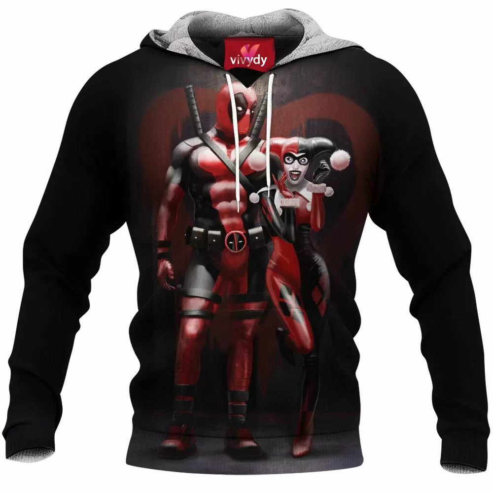 Harley Quinn And Deapool Hoodie