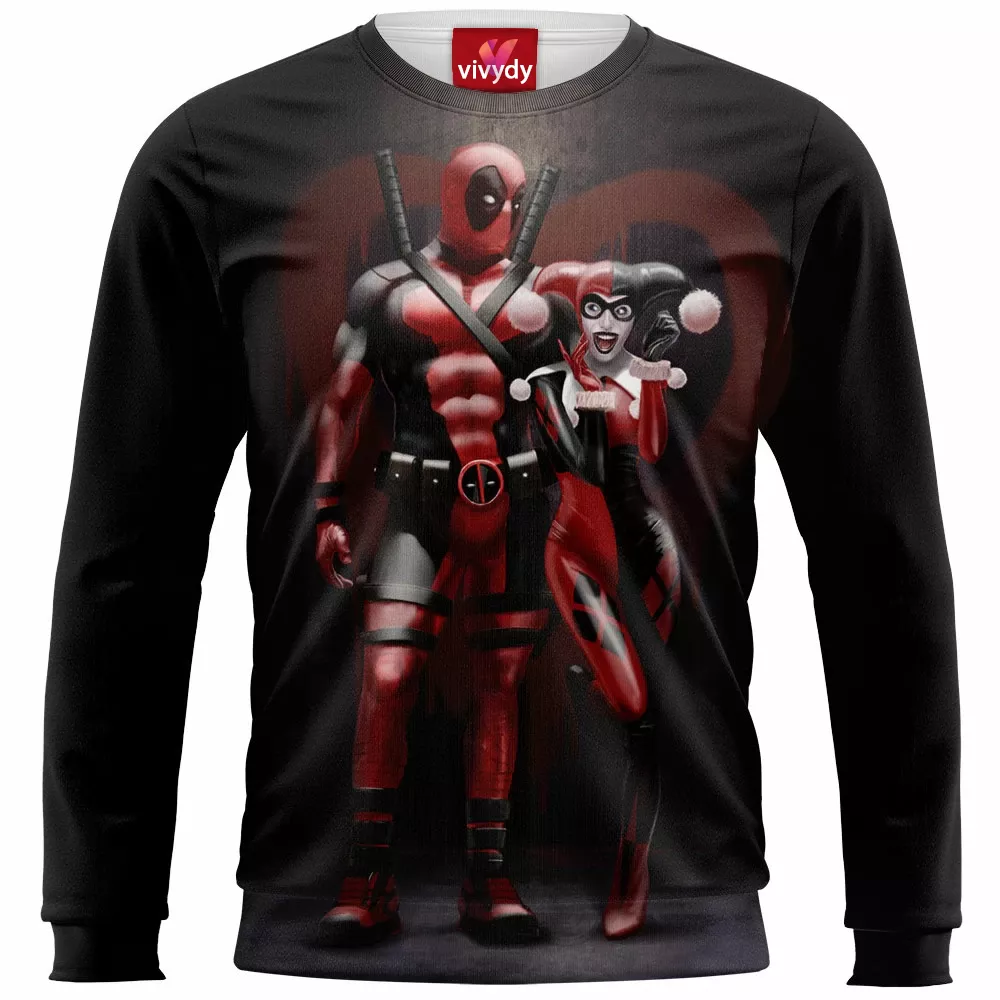 Harley Quinn And Deapool Sweatshirt