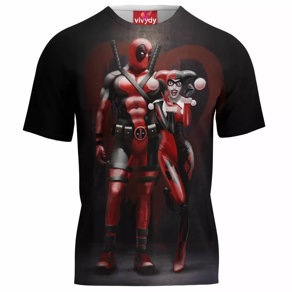 Harley Quinn And Deapool T-Shirt