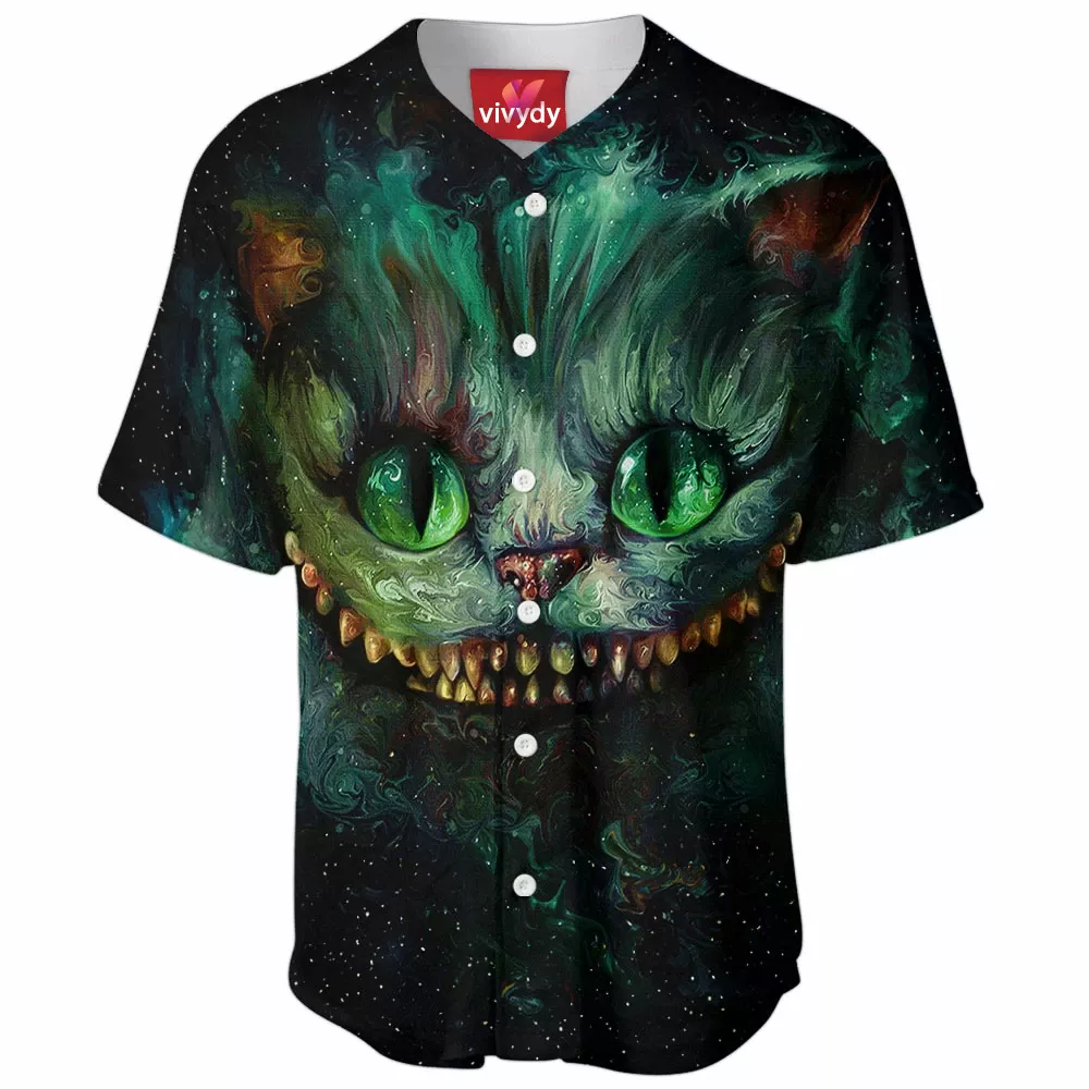 We Are All Mad Here The Cheshire Cat Baseball Jersey