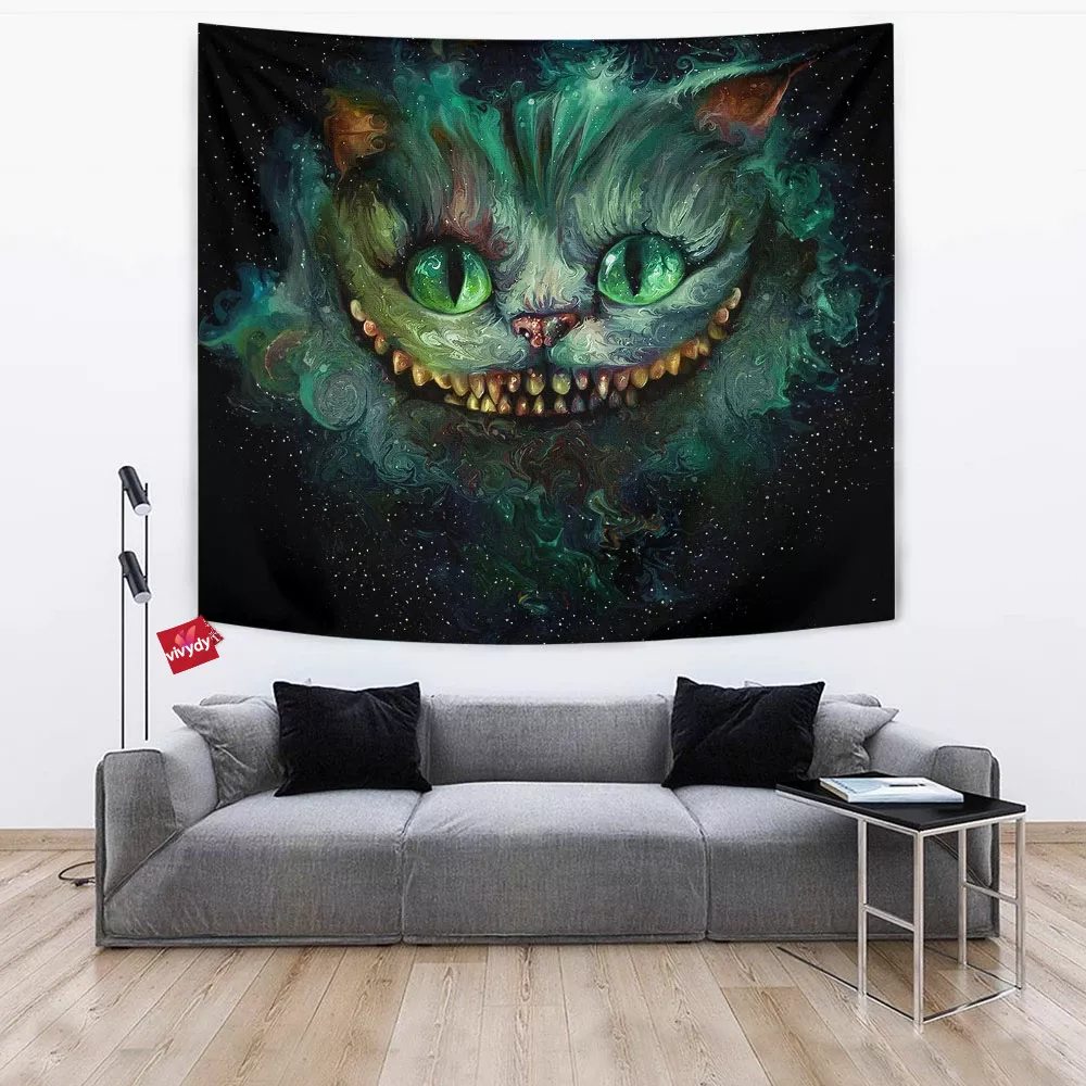 We Are All Mad Here The Cheshire Cat Tapestry