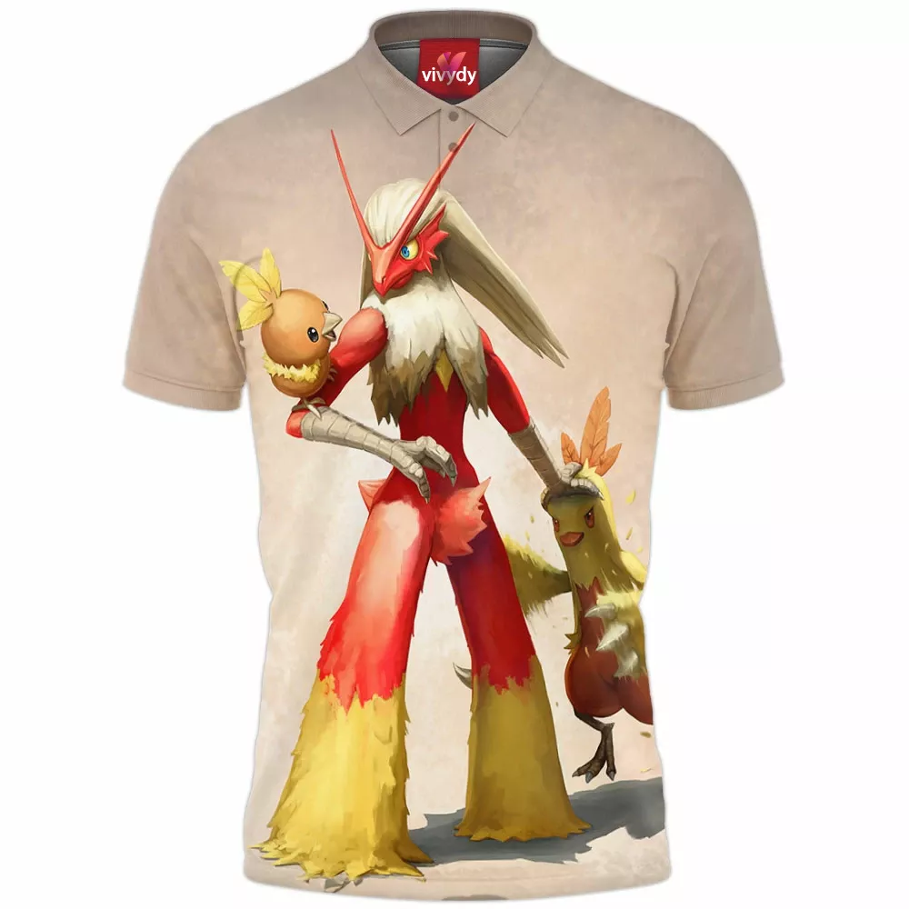 Torchic Combusken And Blaziken Polo Shirt