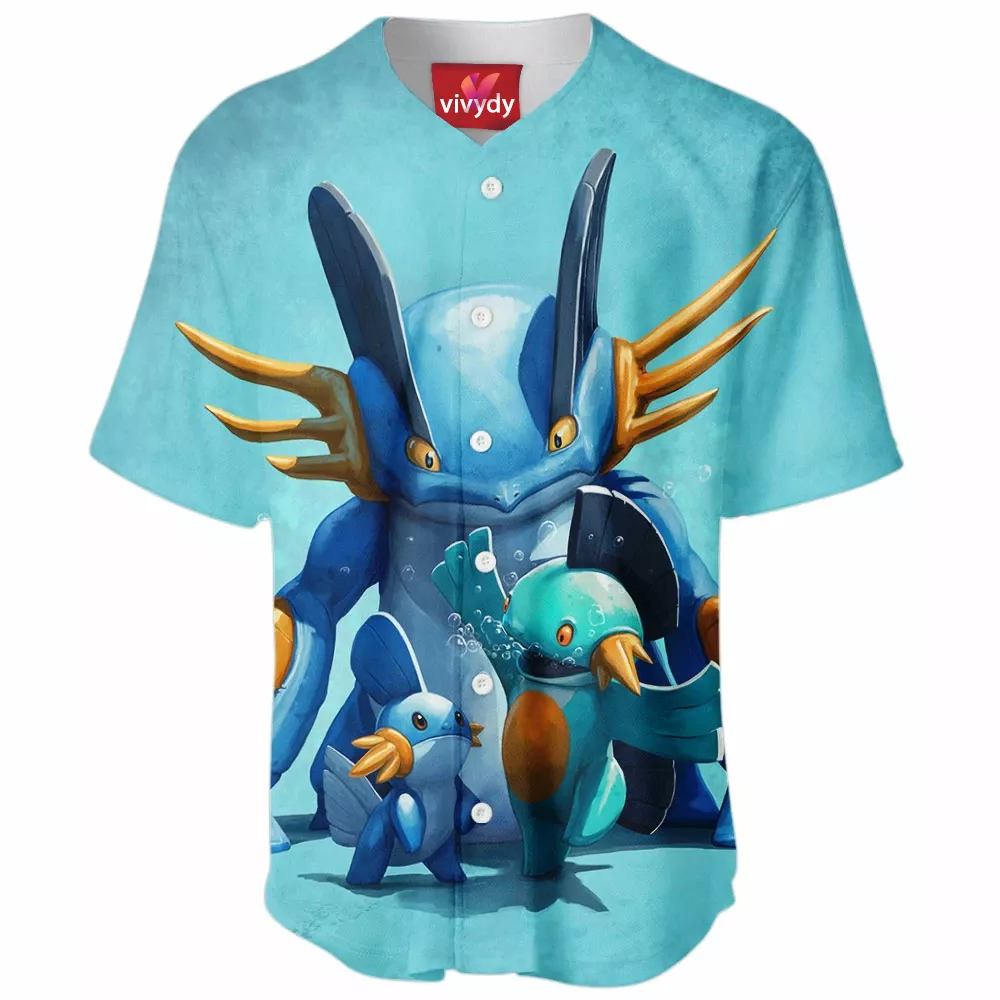 Mudkip Marshtomp And Swampert Baseball Jersey