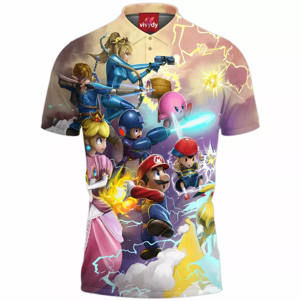 Mario Smash Bros Polo Shirt