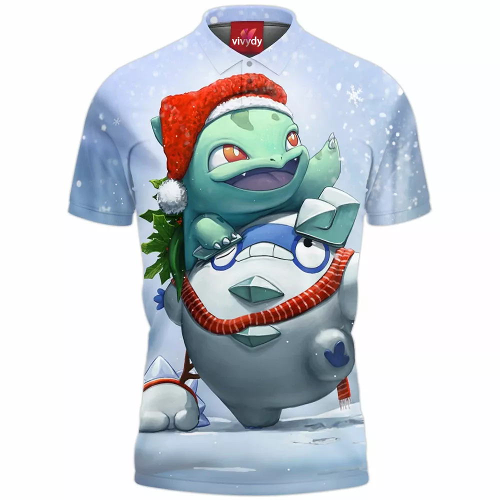 Bulbasaur Christmas Polo Shirt