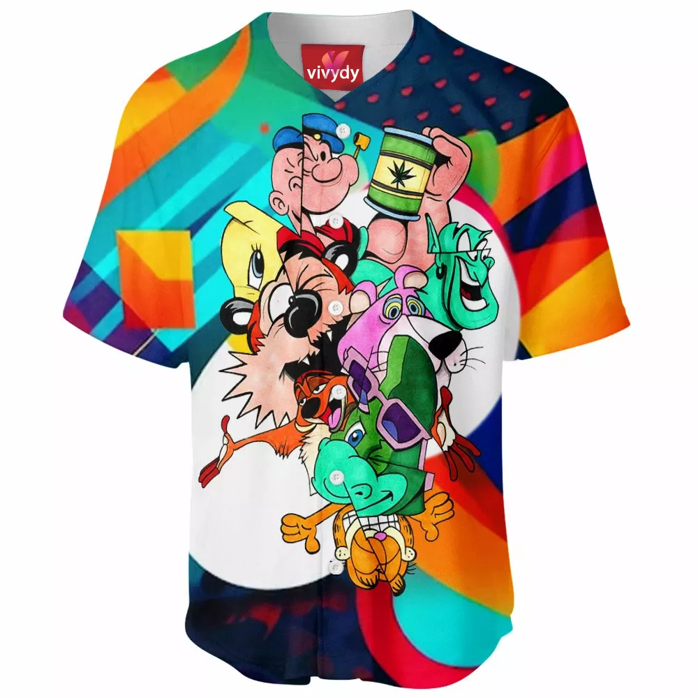 Cartoon, Animation and Animated Baseball Jersey