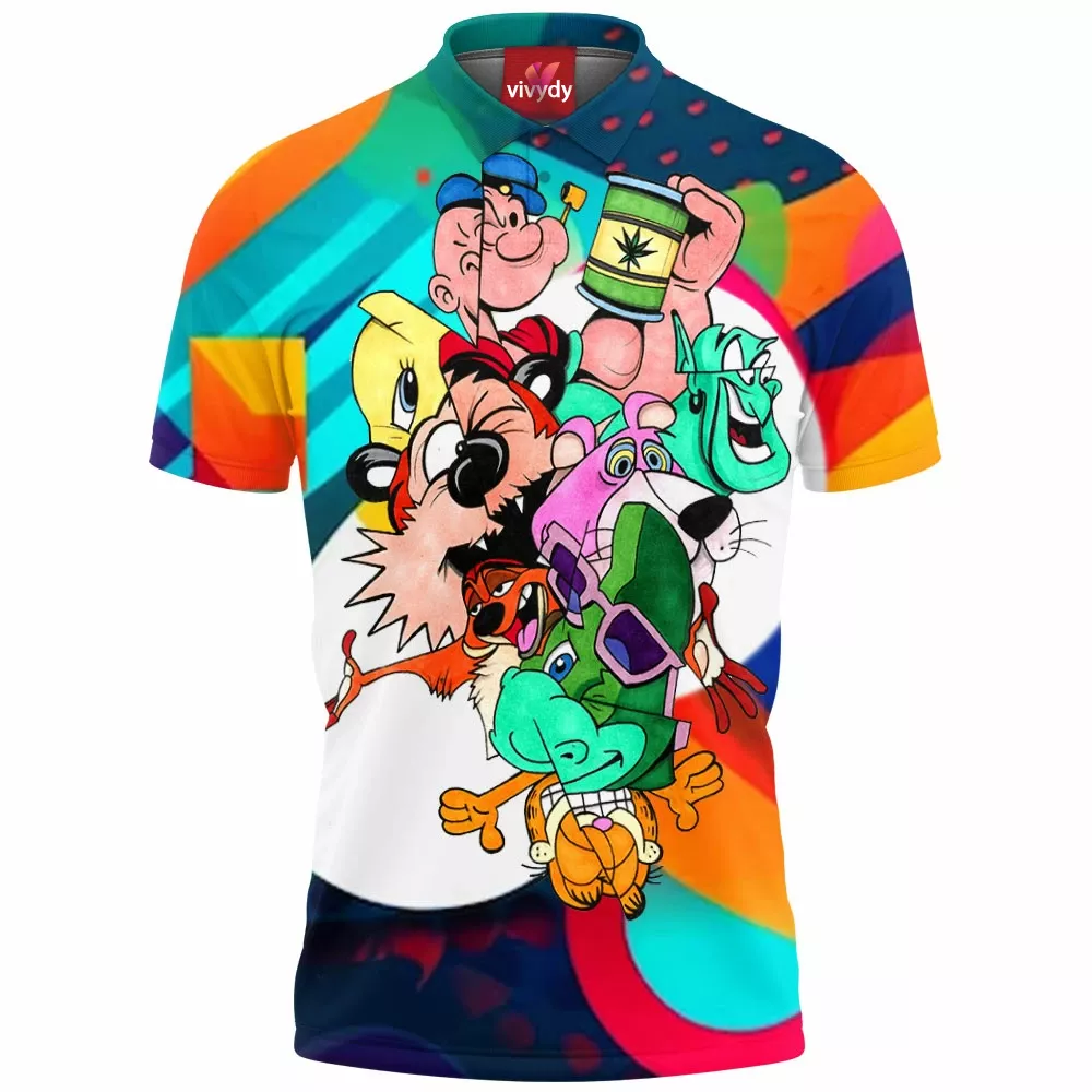 Cartoon, Animation and Animated Polo Shirt