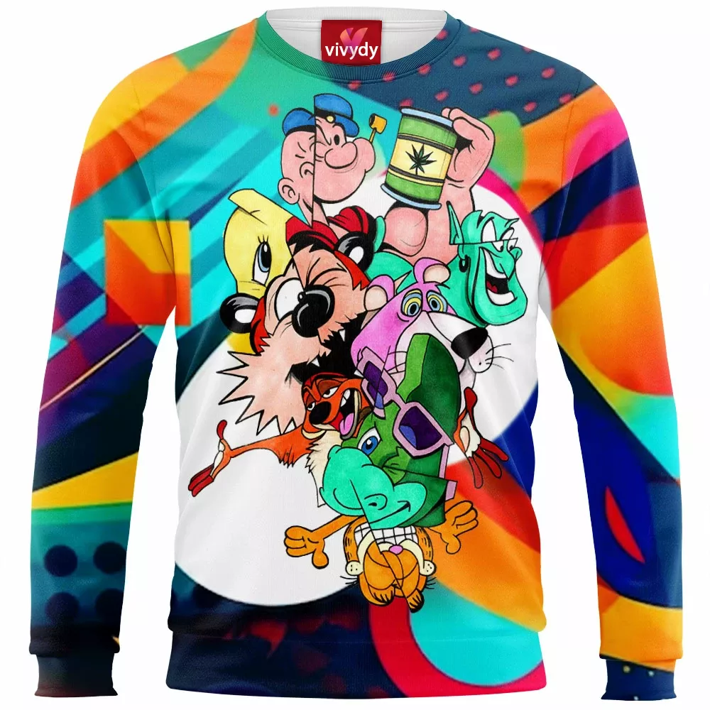 Cartoon, Animation and Animated Sweatshirt