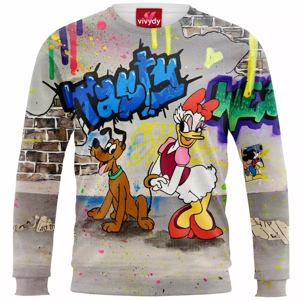 Pluto Animated and Daisy Duck Sweatshirt