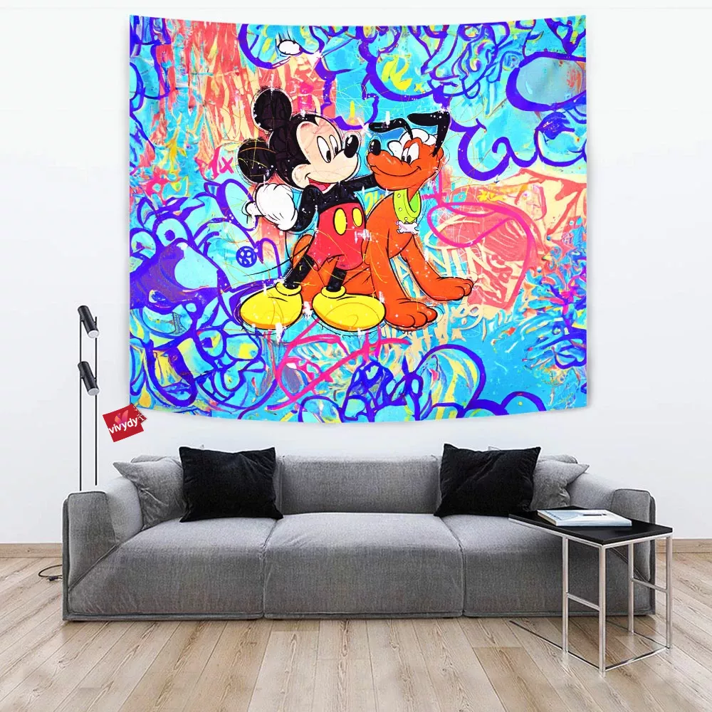 Pluto and Mickey Mouse Tapestry