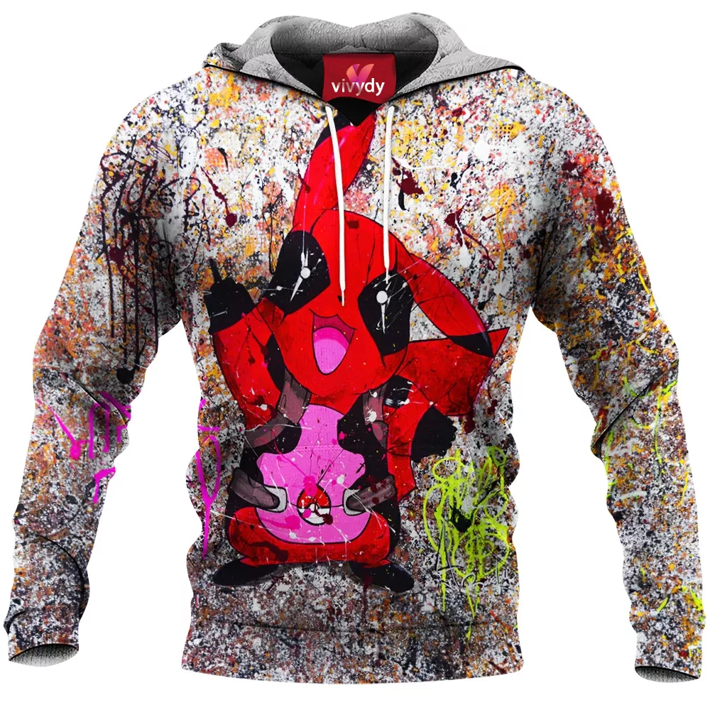 Pikachu x Deadpool Hoodie