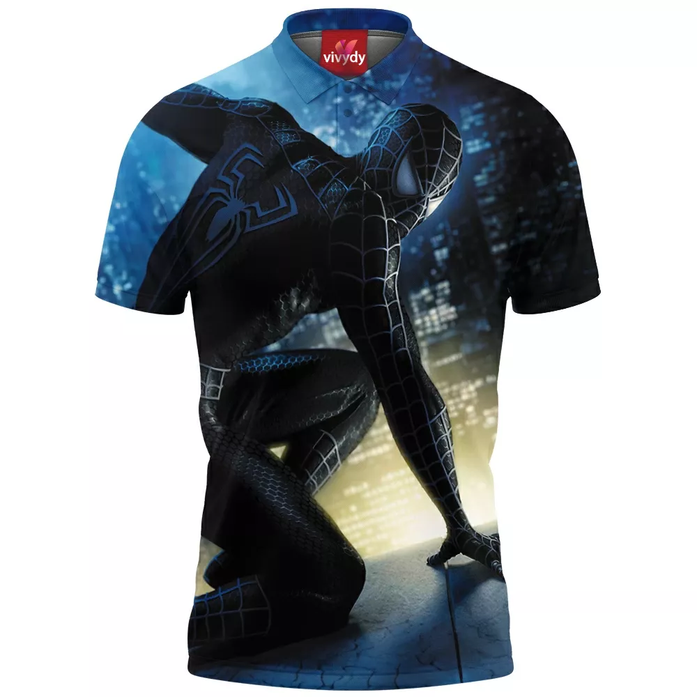 Black Spider-man Polo Shirt