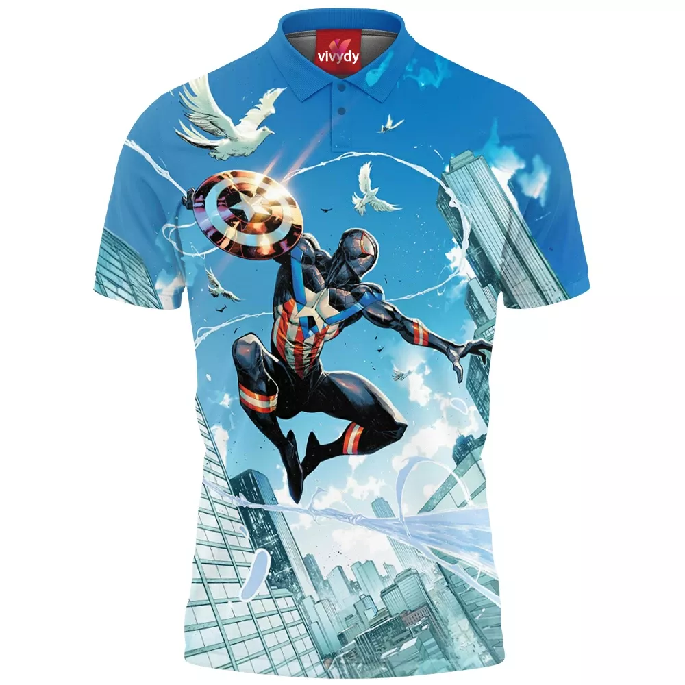 Captain America Spider-man Polo Shirt