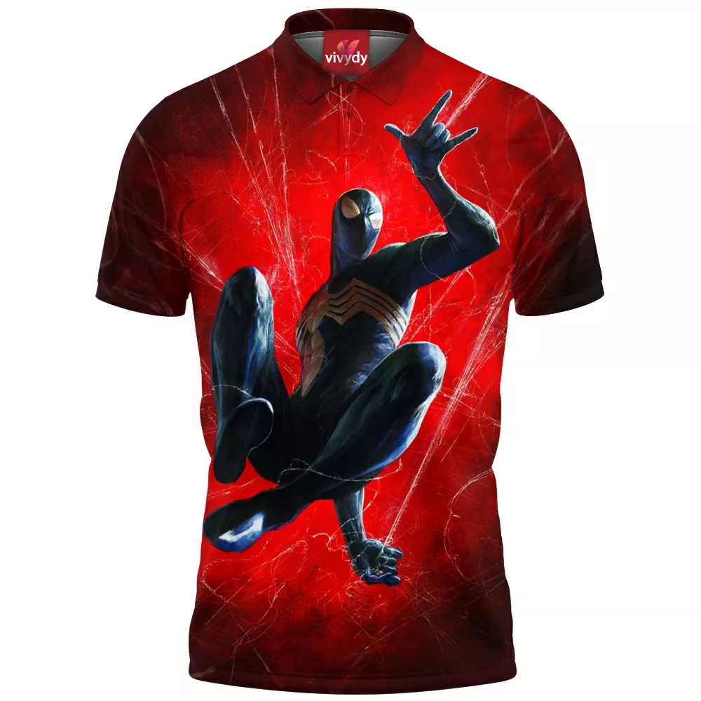 Black Spider-man Polo Shirt