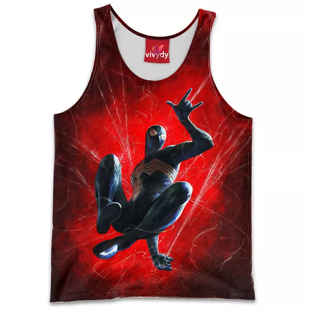 Black Spider-man Tank Top