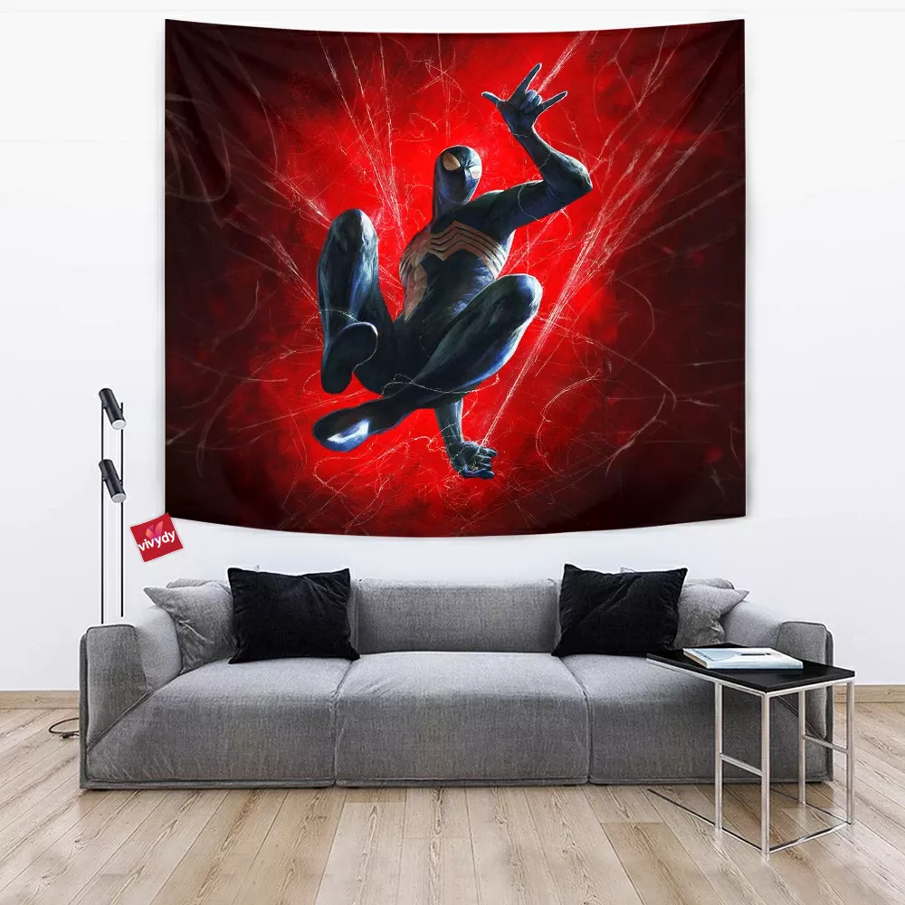 Black Spider-man Tapestry