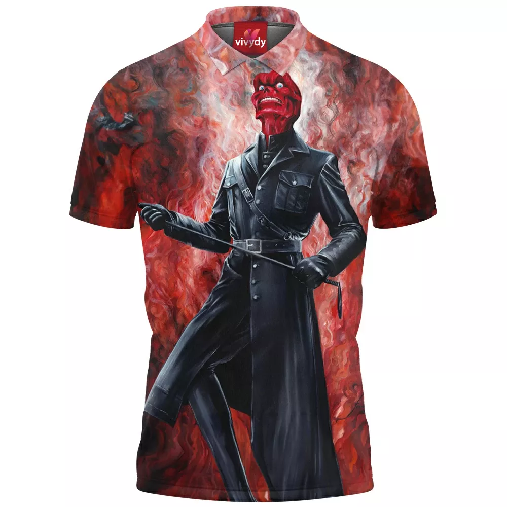 Red Skull Comic Polo Shirt