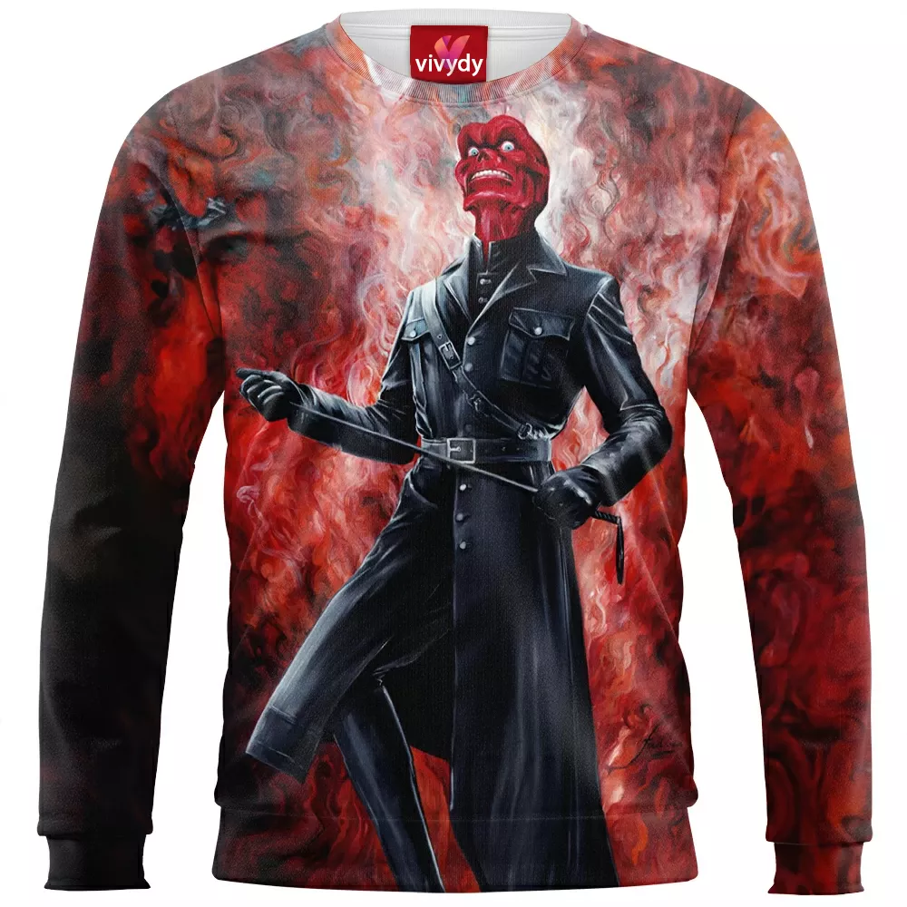 Red Skull Comic Sweatshirt