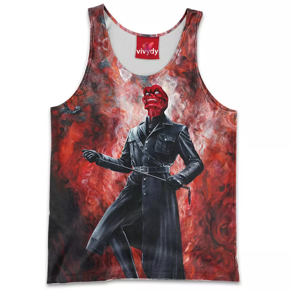 Red Skull Comic Tank Top