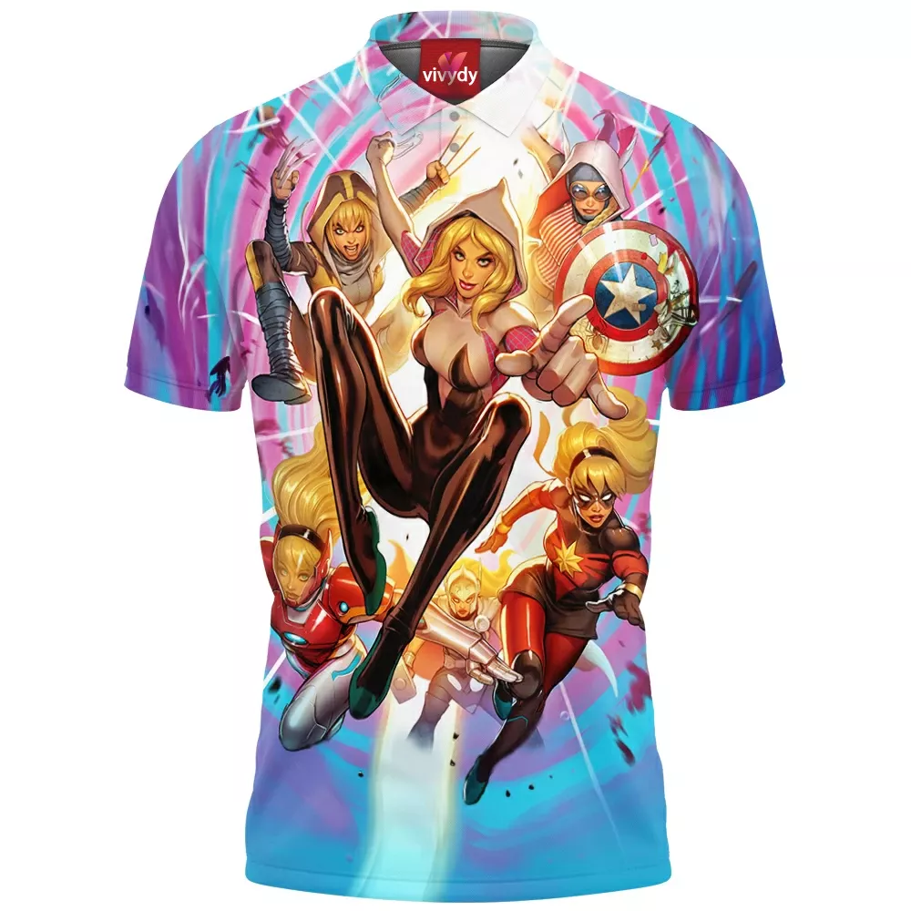 Spider-Gwen Gwenverse Polo Shirt