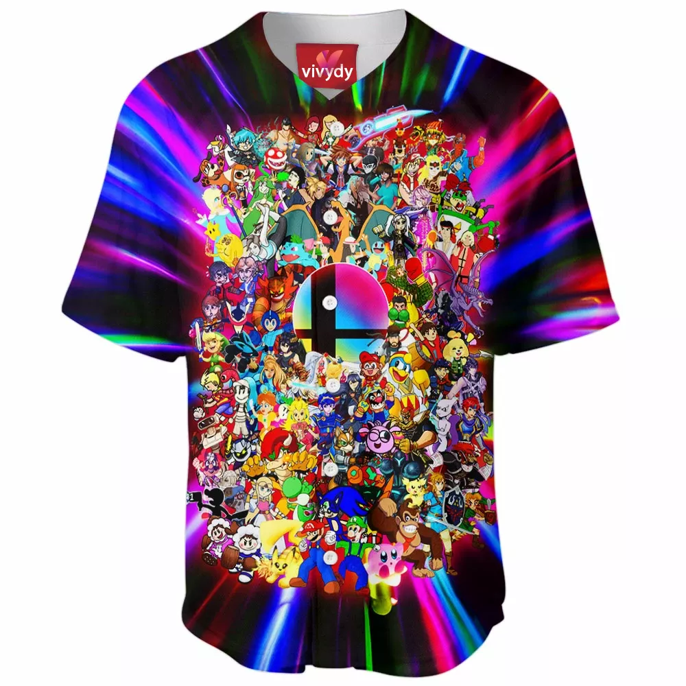 Super Smash Bros Baseball Jersey