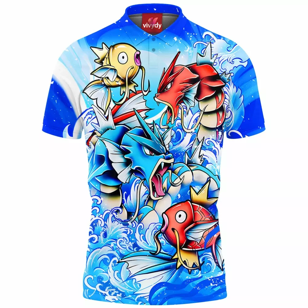 Gyrados And Magikarp Polo Shirt