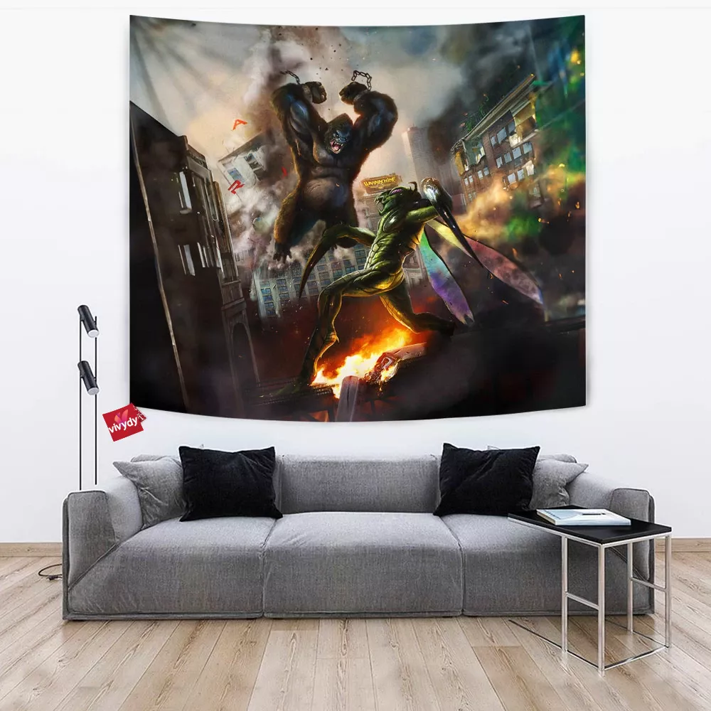 Mantis Vs Kong Tapestry