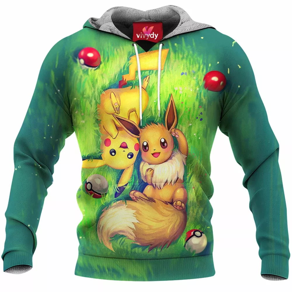 Eevee And Pikachu Hoodie