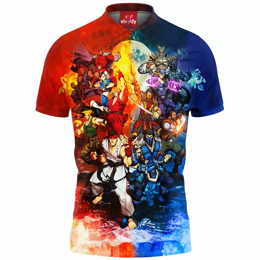 Street Fighter Vs Mortal Kombat Polo Shirt