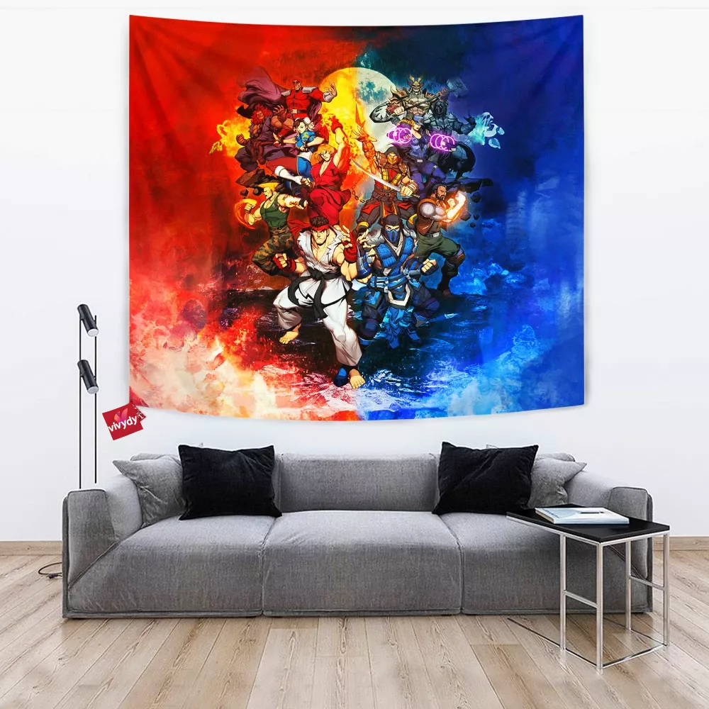 Street Fighter Vs Mortal Kombat Tapestry