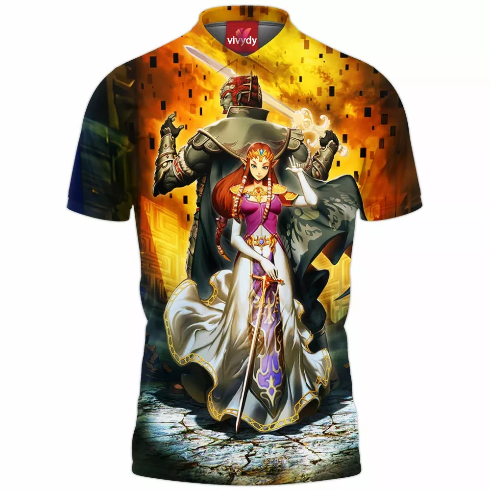 Ganondorf And Zelda Polo Shirt