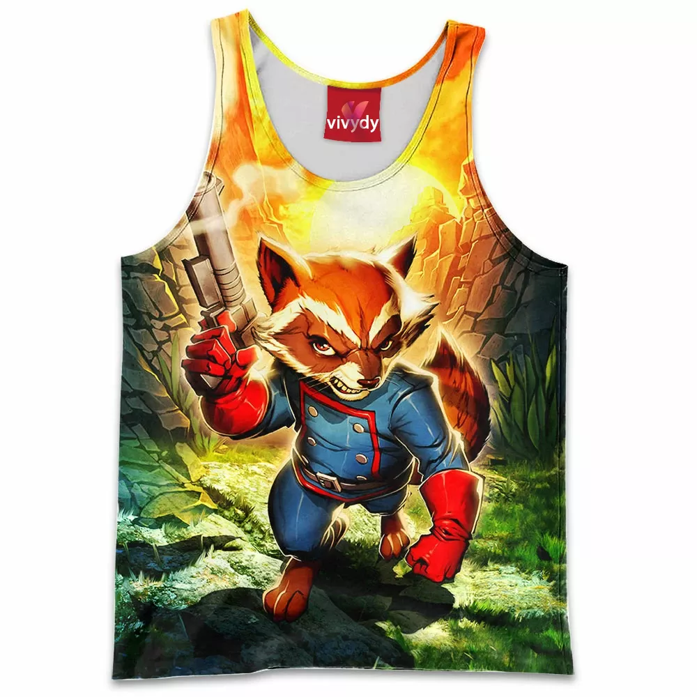 Rocket Raccartoon Tank Top