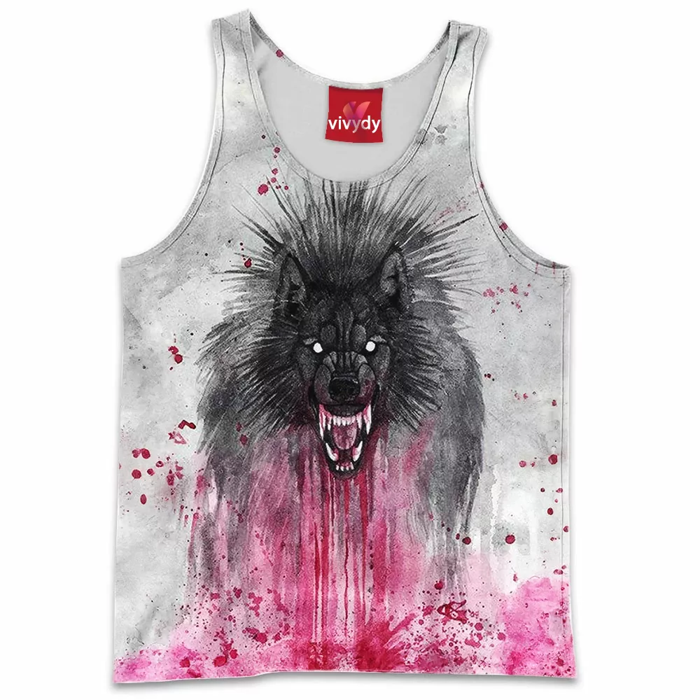 Black Wolf Tank Top