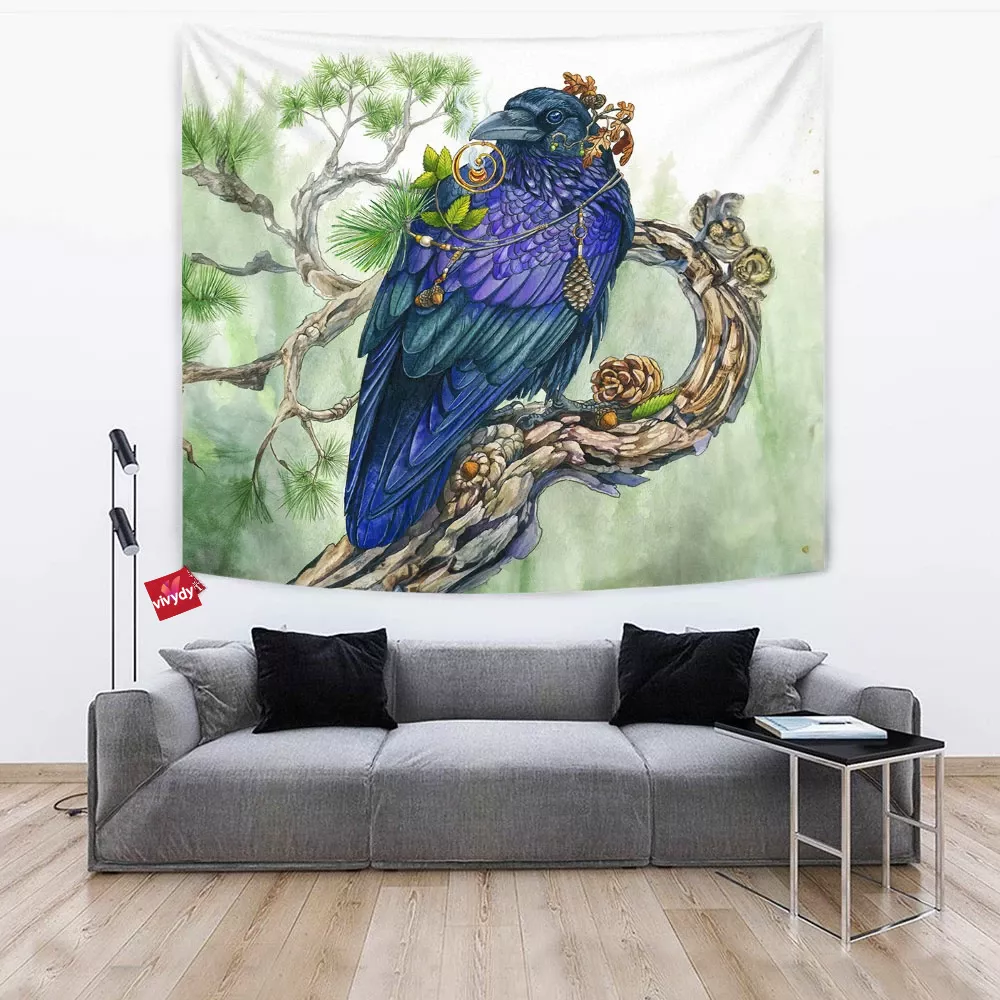 Black Raven Comic Tapestry