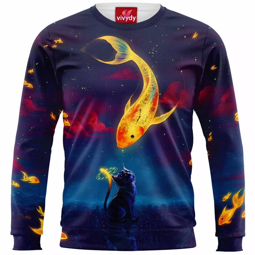 Moon Fish Cat Sweatshirt