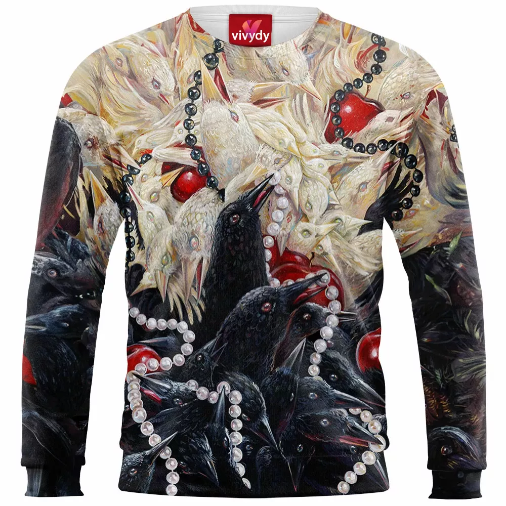 Black And White Raven Comic Sweatshirt