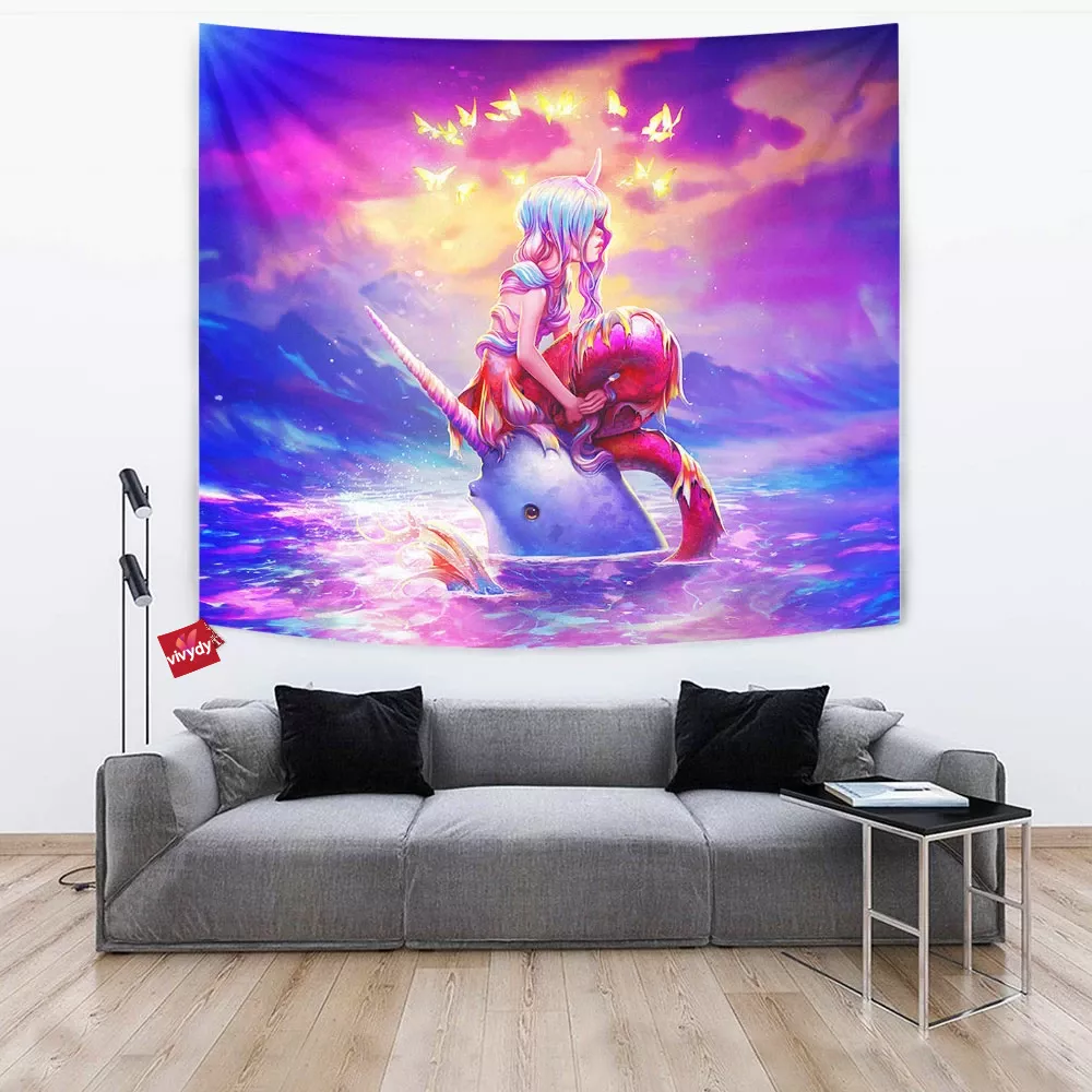 Mermaid Dolphin Tapestry