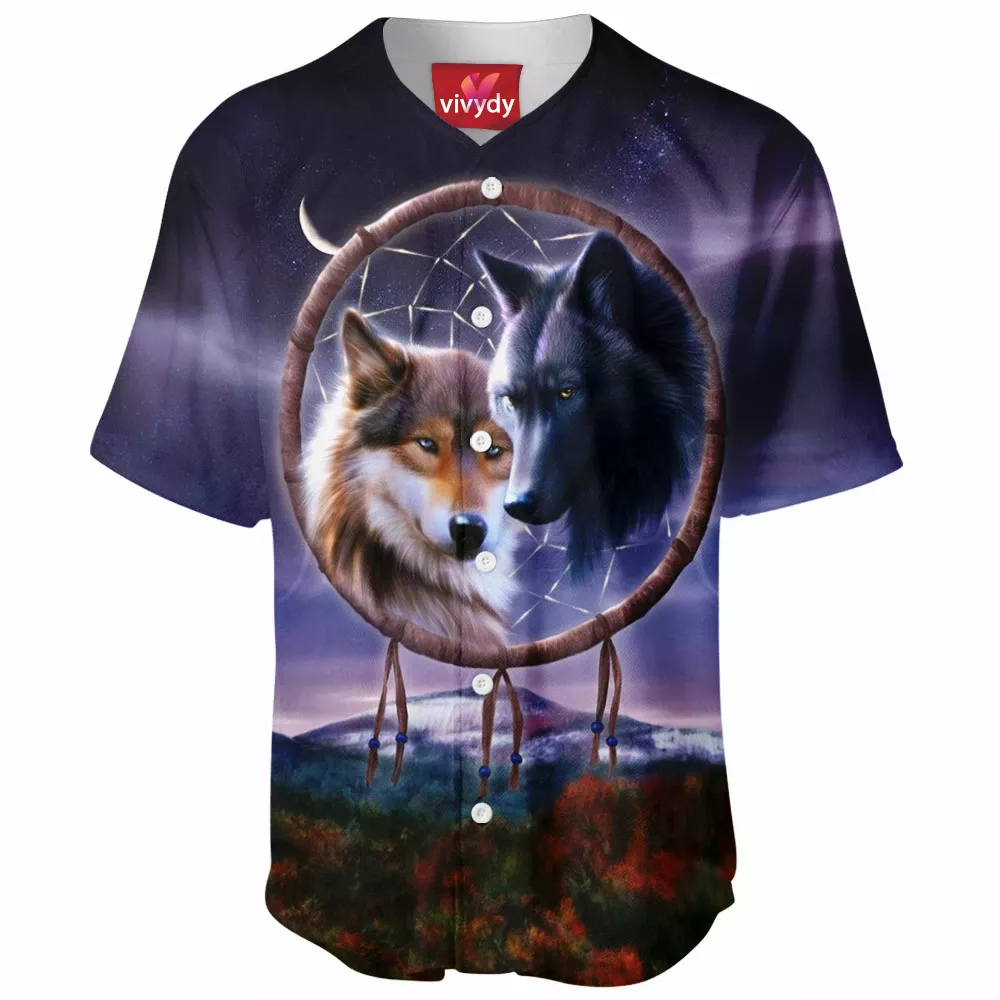 Dreamcatcher Wolf Baseball Jersey