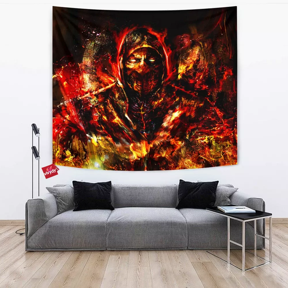 Scorpion Mortal Kombat Tapestry