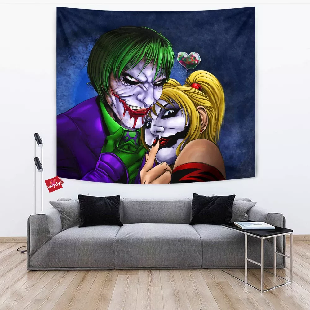 Joker And Harley Tapestry