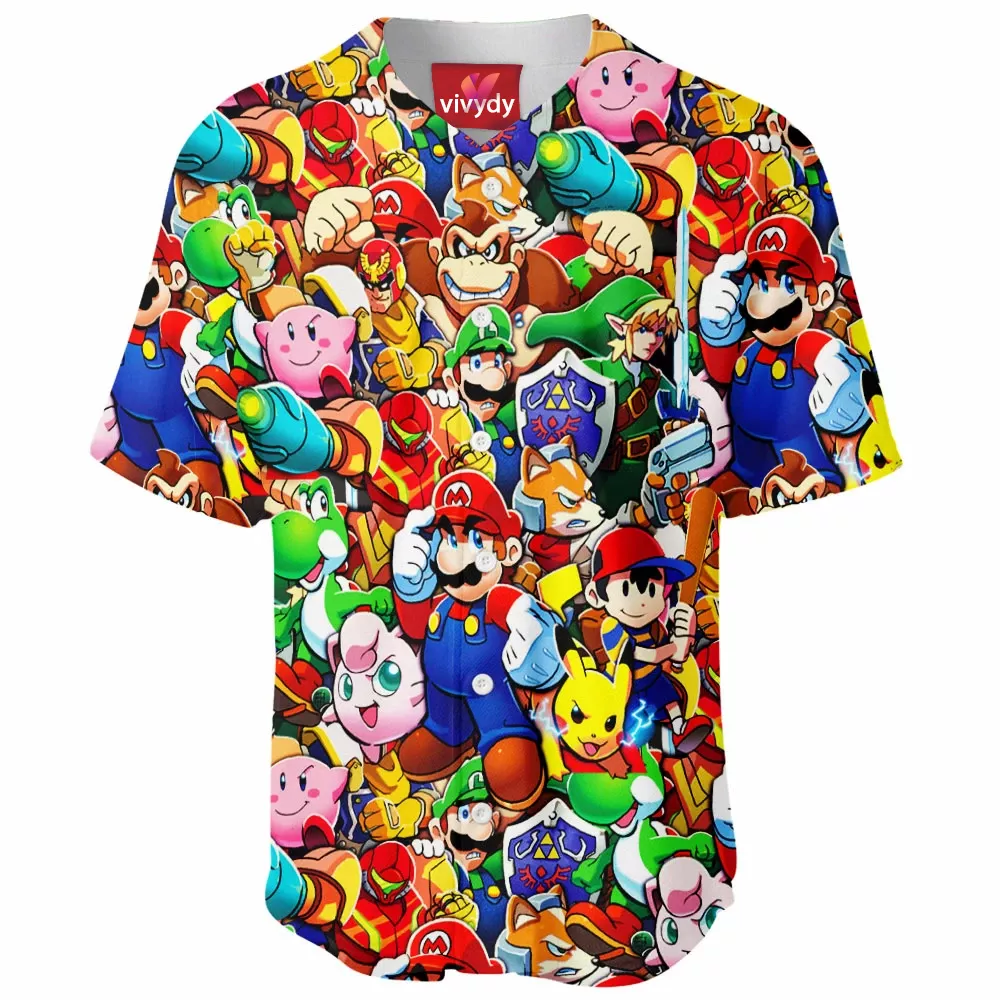 Smash Bros Baseball Jersey