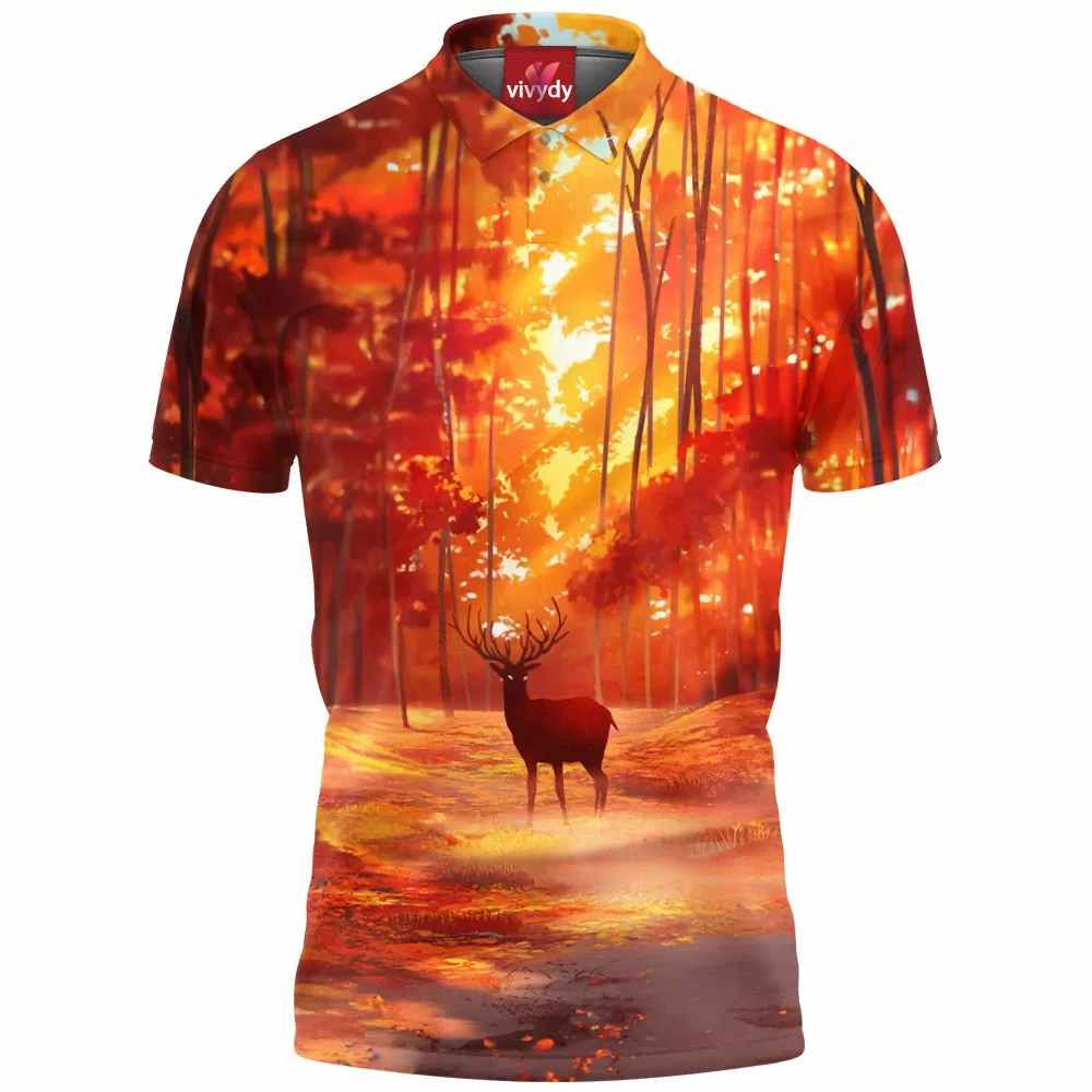 Autumn Stag Polo Shirt