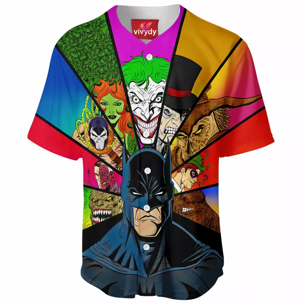 Batman And Villains Baseball Jersey