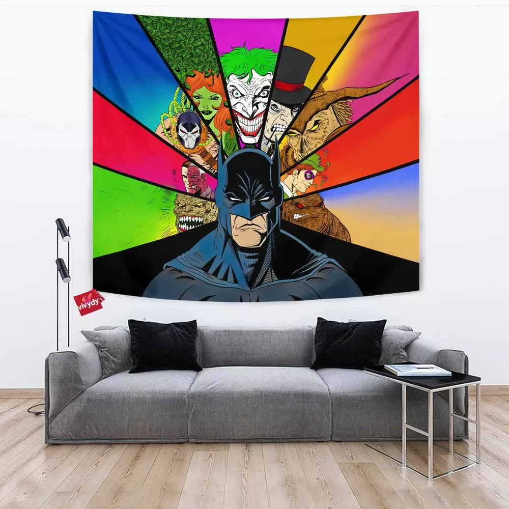 Batman And Villains Tapestry