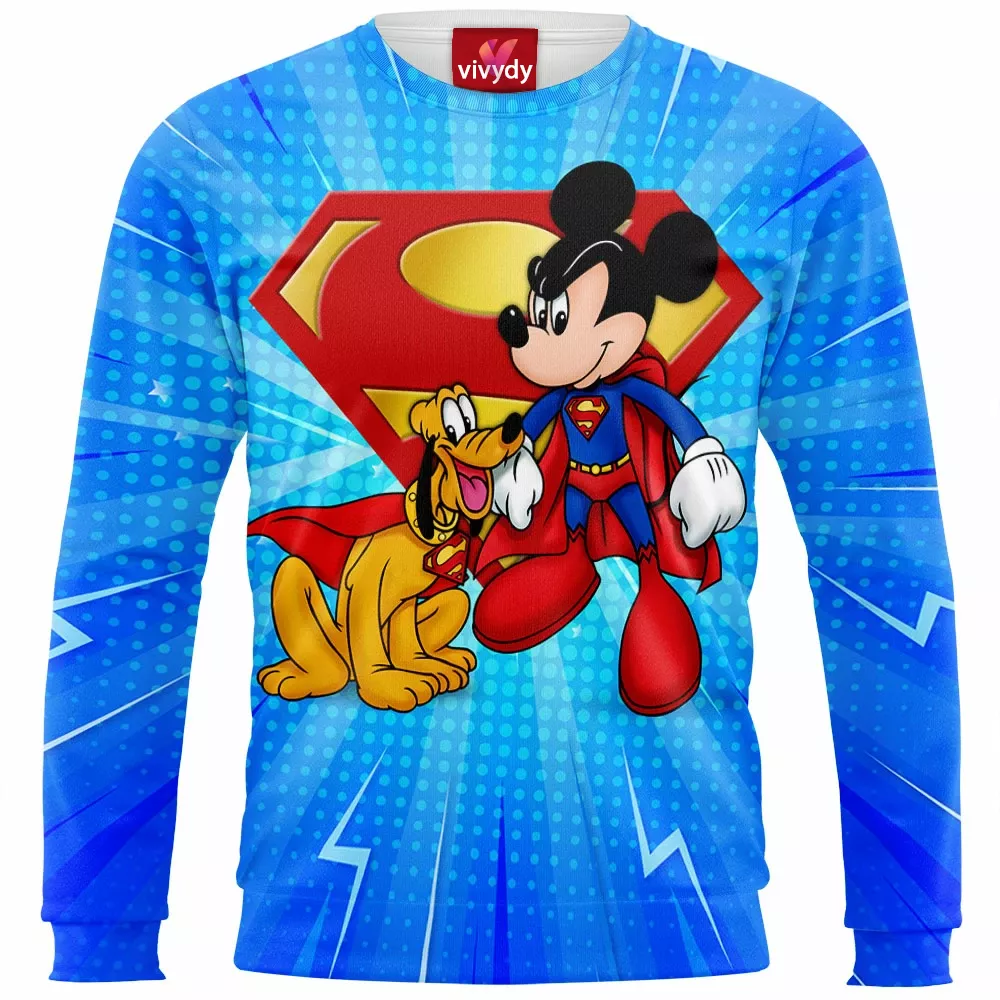 Mickey Mouse And Pluto Animated Sweatshirt