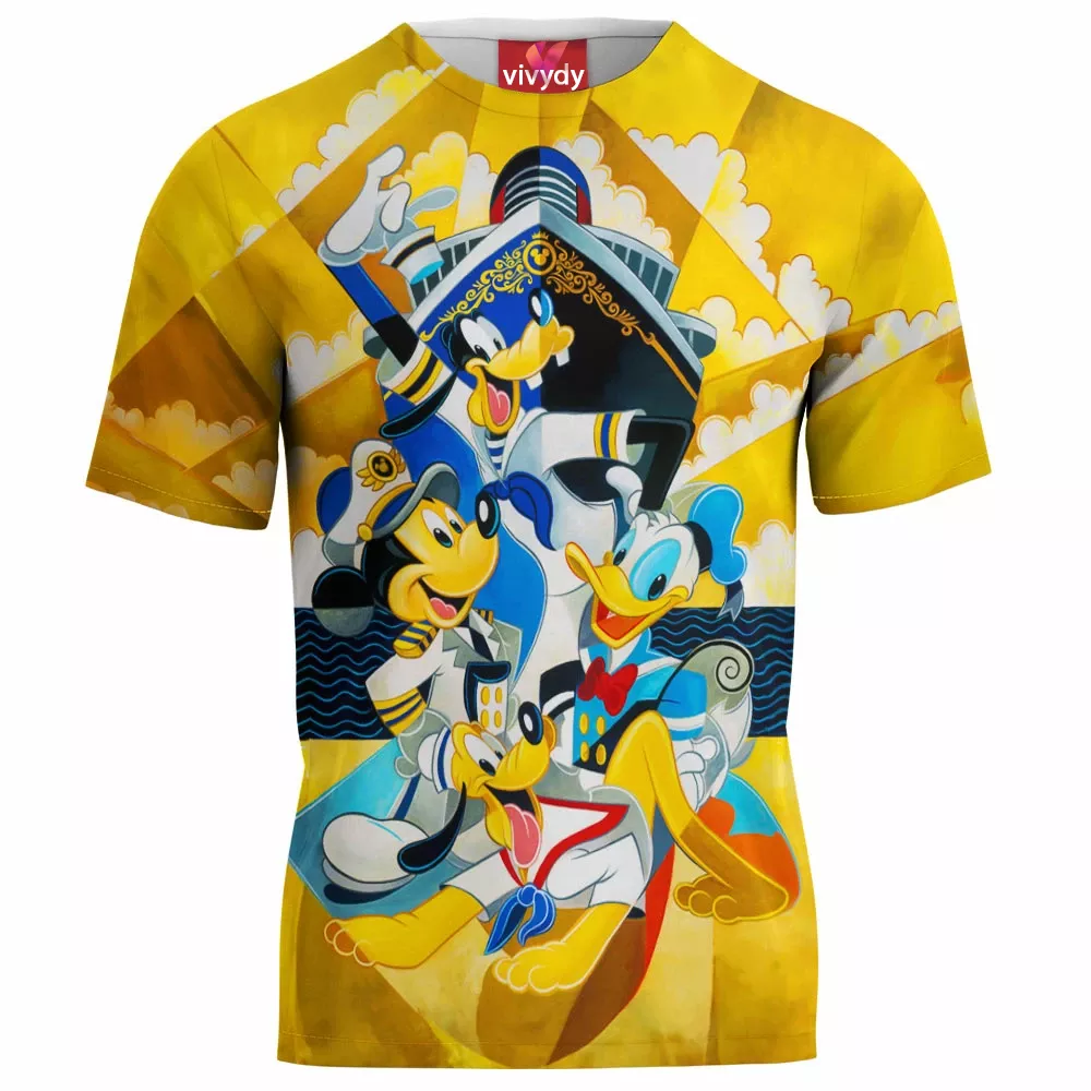 Mickey Mouse Goofy Donald Duck Pluto Animated T-Shirt