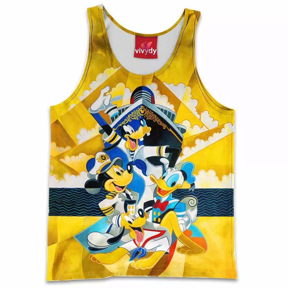 Mickey Mouse Goofy Donald Duck Pluto Animated Tank Top