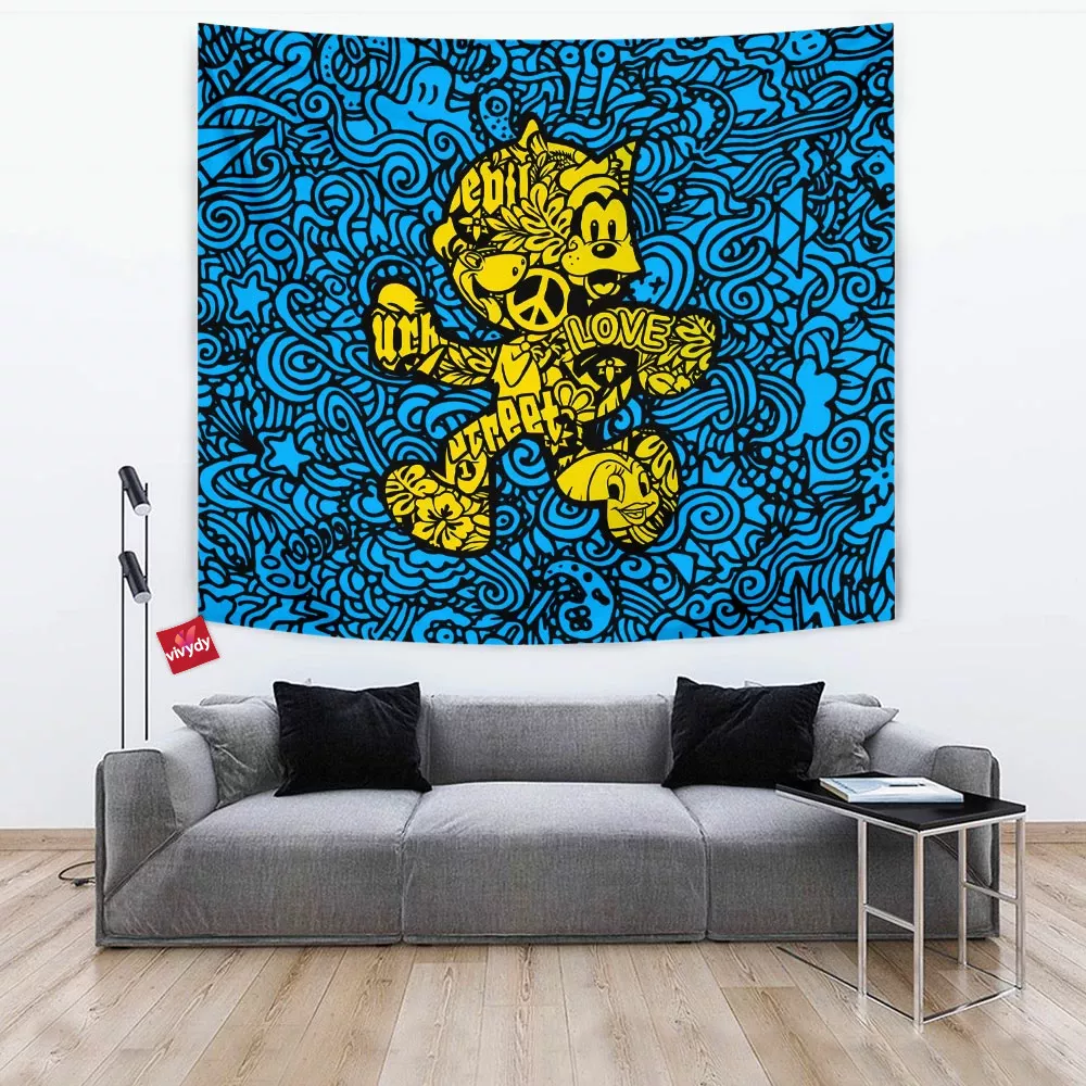 Felix The Cat,Meow Tapestry